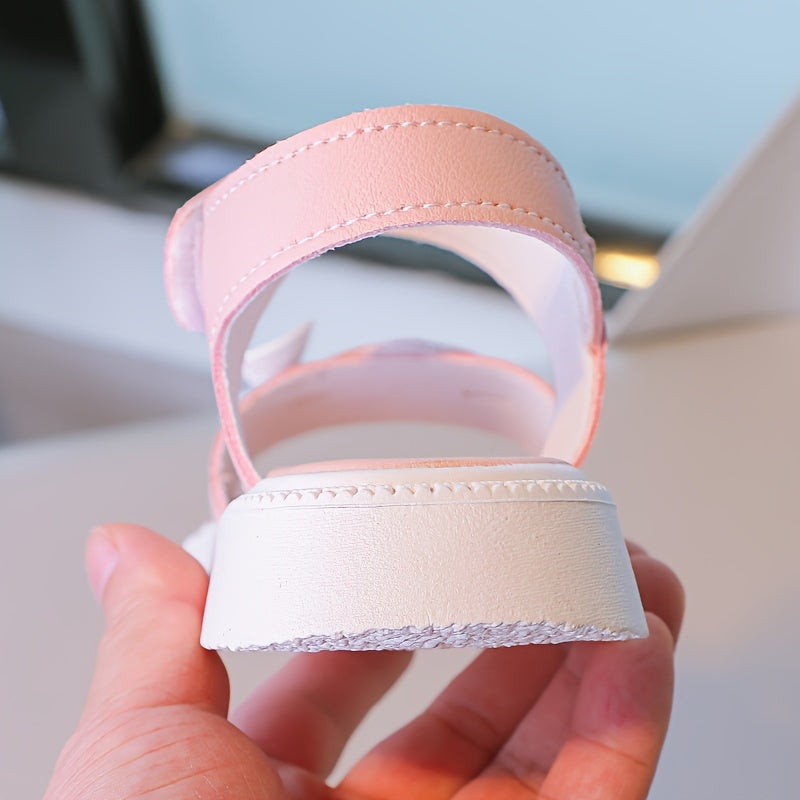 Qizlar uchun zamonaviy bog'ichli ochiq barmoq sandallari, yozda yengil va nafas oladigan