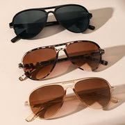 Women's Casual Glasses Set with Double Bridge Design, 3 Pairs