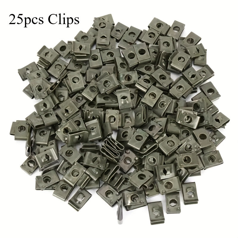 10/20/50/100pcs U-Clamp Car Tuning Clips Iron Metal Interior Fender Bumper Protection