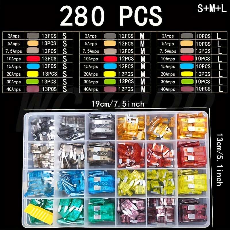 Kit de fusibles automotrices combo mini, pequeño, mediano, estilo blade para coche, marina, camión