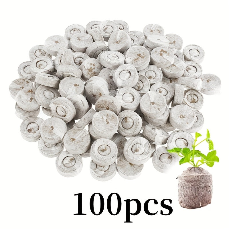 Compressed Peat Particle Fiber for Plant Growth Seedling Medium 50/100/200pcs