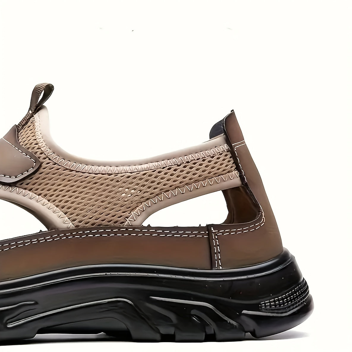 Sandalias de verano transpirables con orificios para hombre, ligeras y antideslizantes, zapatos de playa