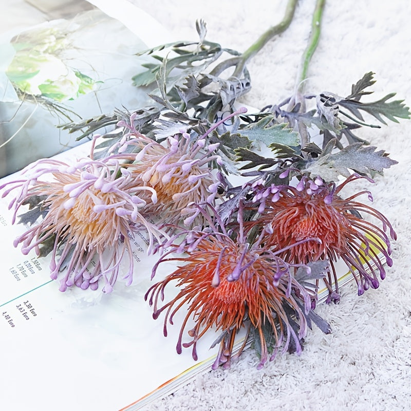 1 искусственное растение с короткой веткой и клешней краба, 2 головки; идеально подходит для домашнего декора, свадеб и помолвок.