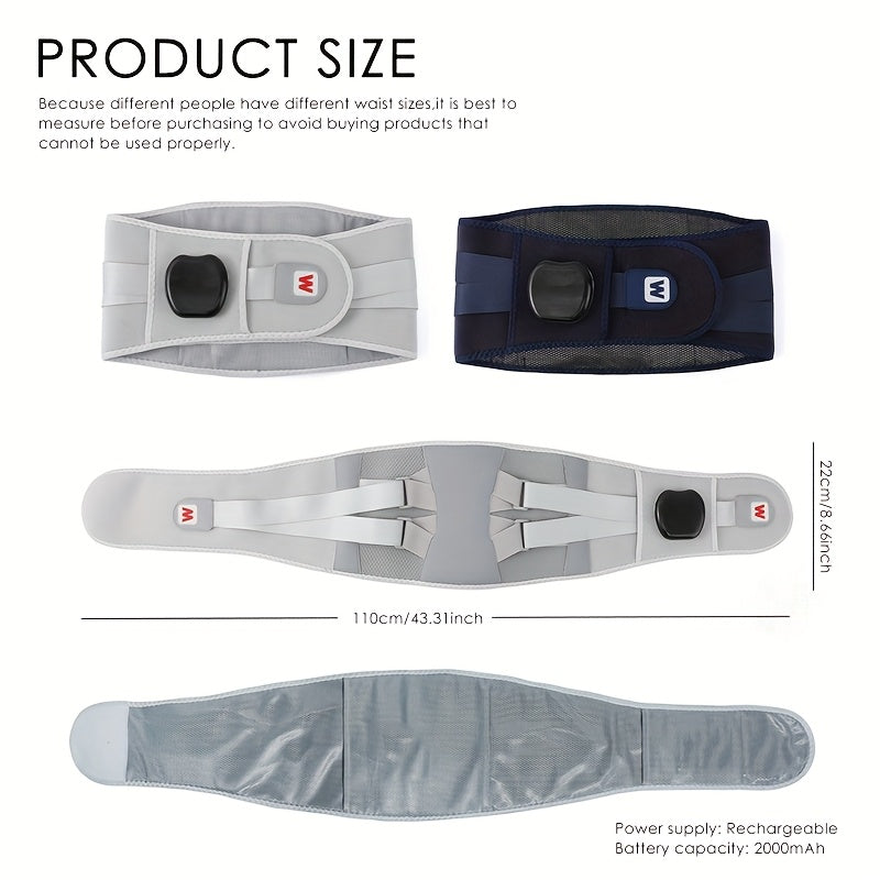 Cordless Heating Waist Massager with Heat and 3 Vibration Levels