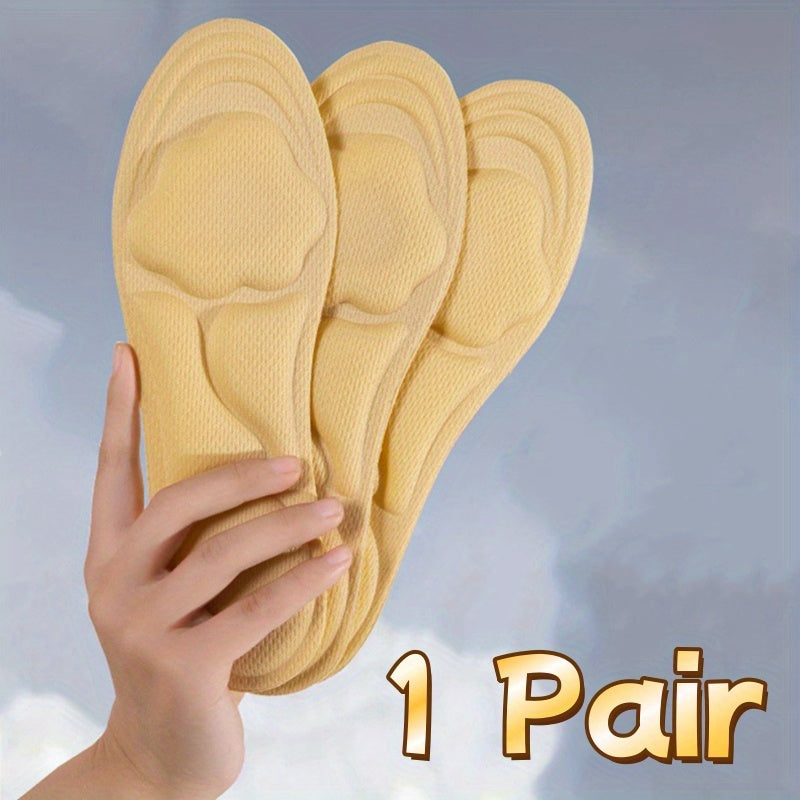 Unisex 5D Cloud Design Running Insoles Breathable Shock-Absorbing Cushions