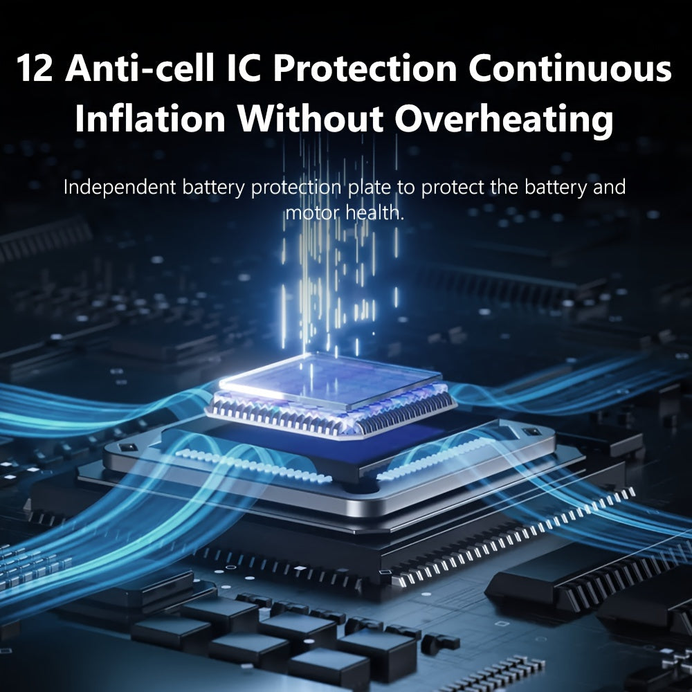 Portable Digital Tire Inflator Air Compressor Pump with LED Light 150 PSI