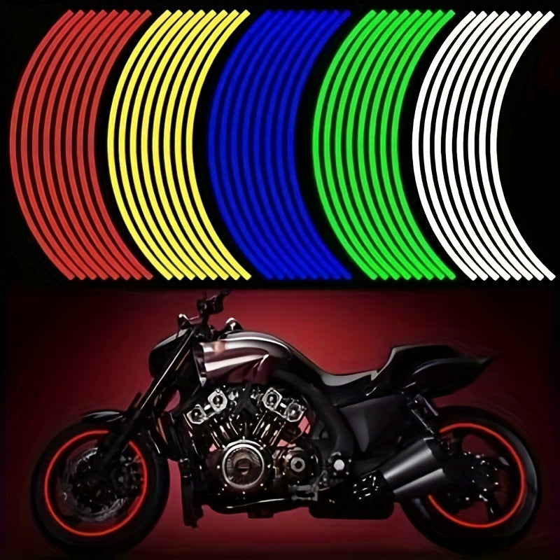 Yorug‘lik qaytaruvchi velosiped g‘ildirak stikerlari, suv o'tkazmaydigan rim lentalari, 17 va 18 dyuymli mototsikllar, avtomobillar uchun