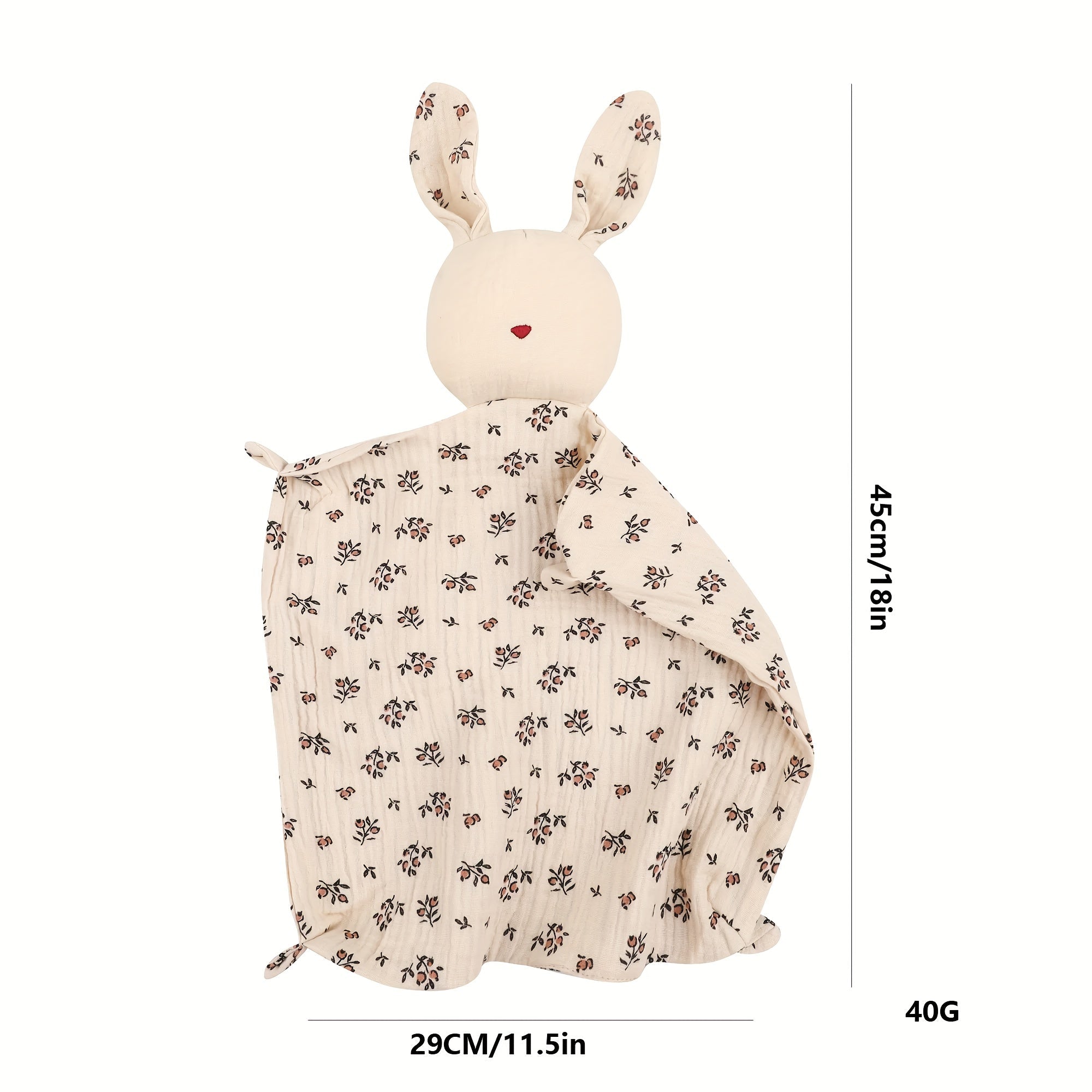 Baby Security Blanket Organic Cotton Floral Pattern Soft and Gentle for Nursery and Home Use