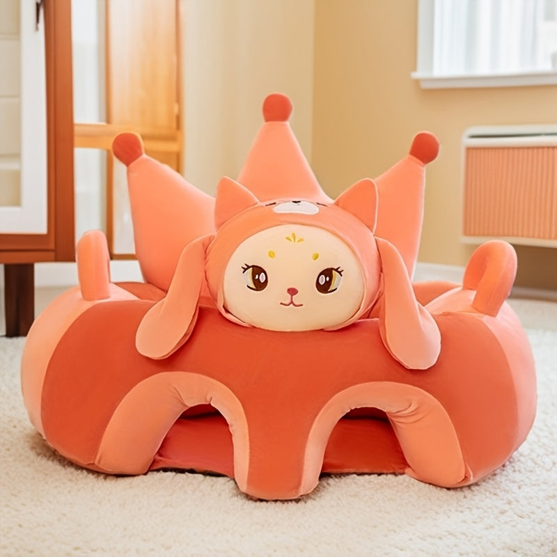 Kids Support Seat for Ages 3-12 Months Pink Green Plush Sitting Chair for Kids