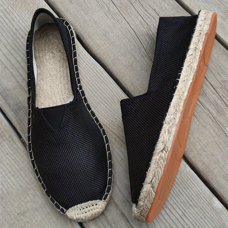 Men's Canvas Slip-On Espadrilles Casual Loafers for Walking and Comfort