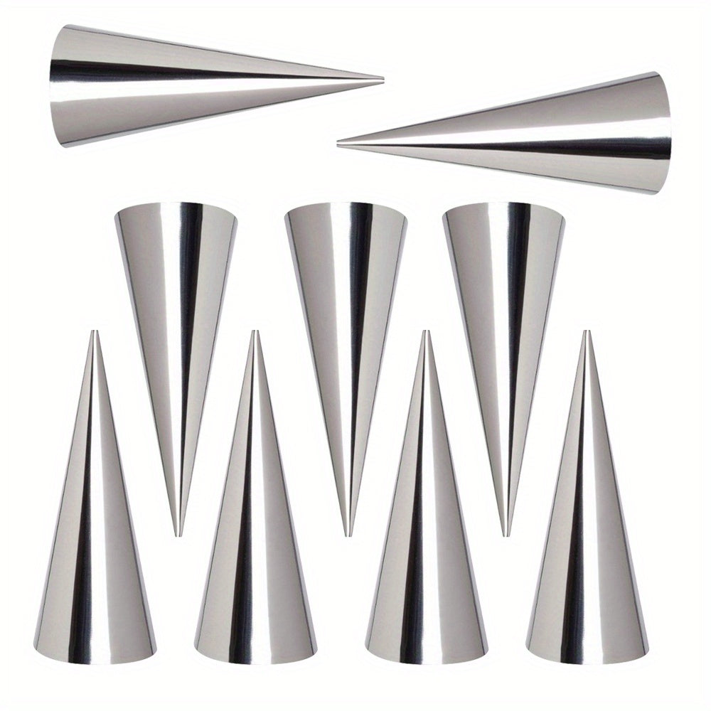Stainless Steel Cone-Shaped Mold for Cream Horns Bread Rolling Ice Cream Cones