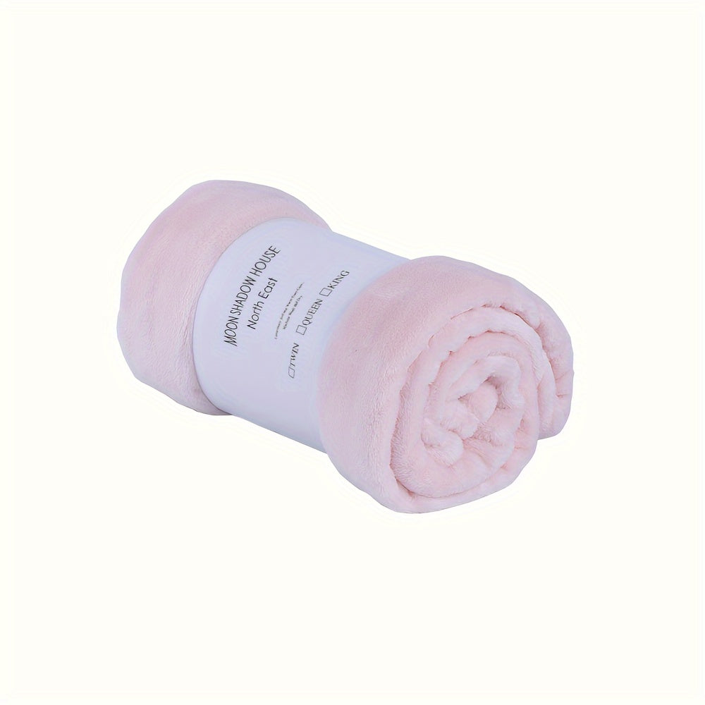 Fleece Blanket for Couch Solid Color 300GSM Soft Fuzzy Cozy All Seasons