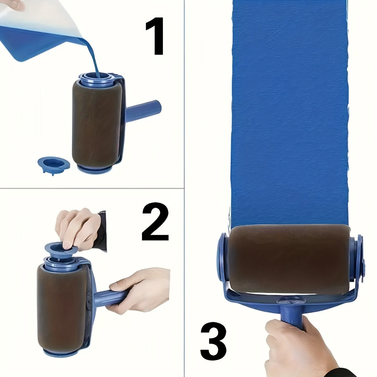 2-Piece Paint Roller Set with Extension Rod for Walls and Latex Paint