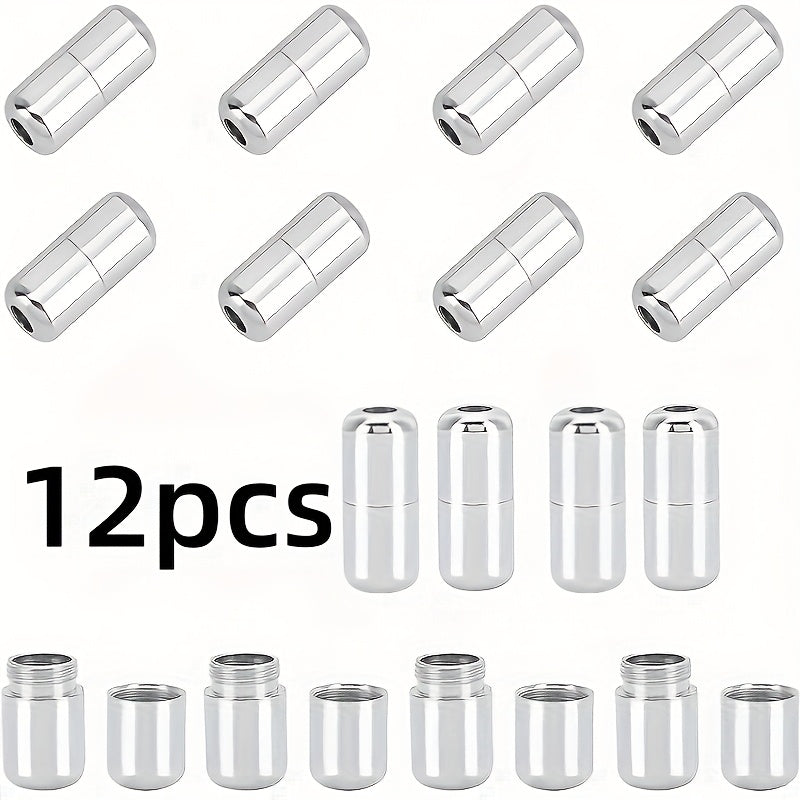12 Pcs Metal Shoelace Locks Alloy No-Tie Shoe Buckles Durable Shoe Fastening