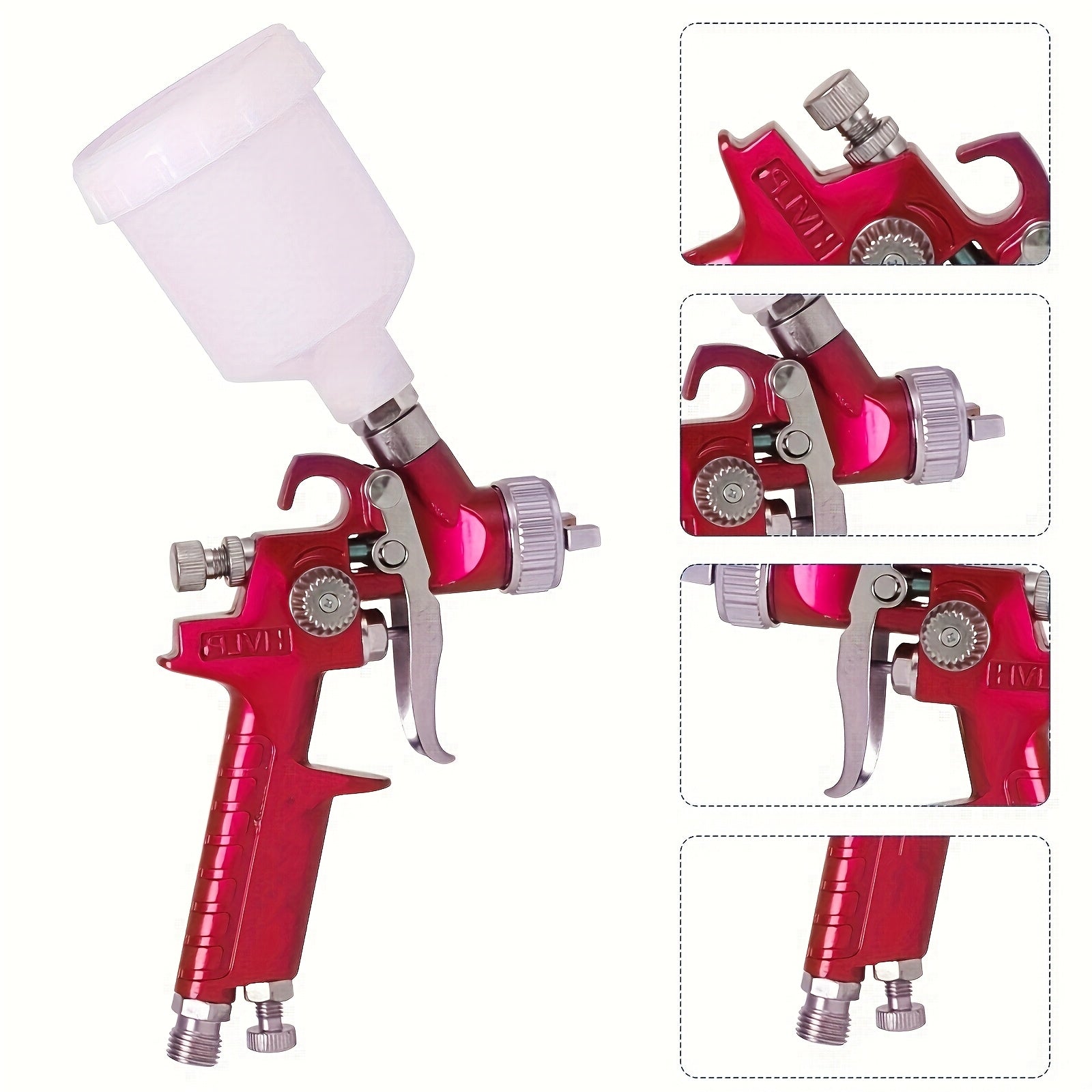 Professional bo'yoq uskunalari uchun Spray Gun 1.0 Caliber Red