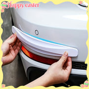 2pcs Carbon Fiber Style Rubber Door Edge Guards Bumper Lip Protector Stickers