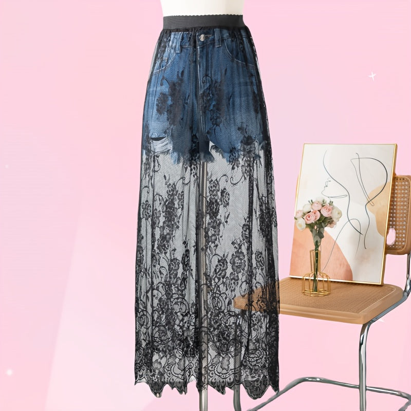 Victorian Gothic Lace Petticoat Skirt for Brides Polyester Romantic Layering Available in Two Lengths