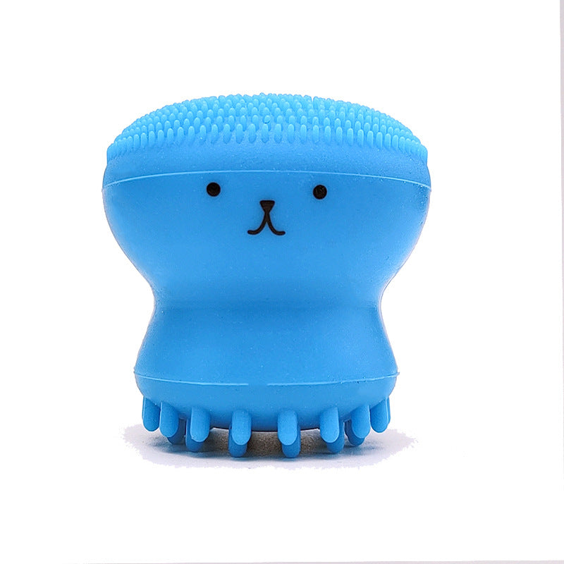 Unisex Silicone Facial Cleansing Brush Octopus Shape Deep Clean Scrubber