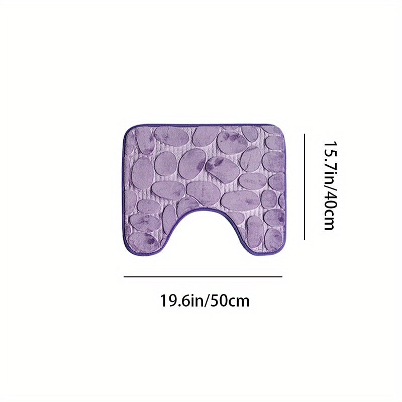 Conjunto de alfombrillas de baño antideslizantes en relieve con espuma viscoelástica, absorbentes y de secado rápido