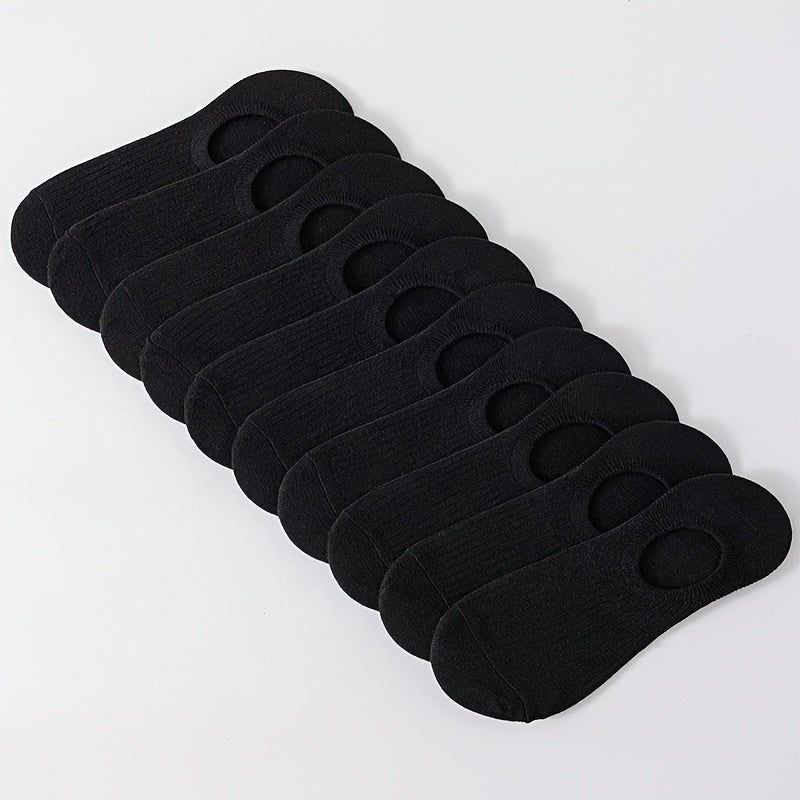 Women's No-Show Socks 30 Pairs Breathable Moisture-Wicking Polyester Spandex Black White Grey