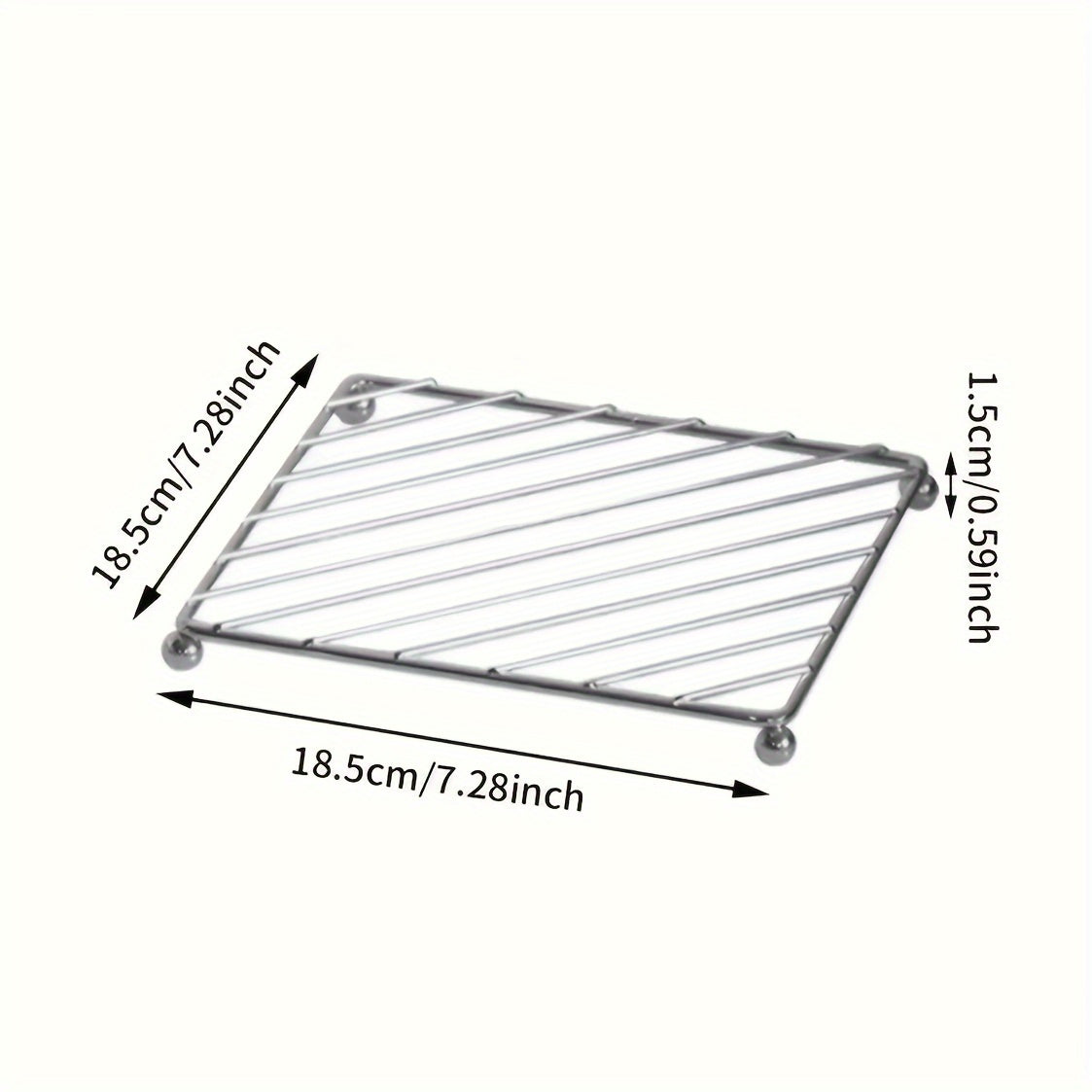 Stainless steel pot mat va coaster to'plami oshxona va restoran uchun, sirpanmaydigan va oson tozalanadigan.
