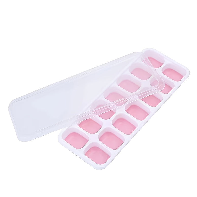Silicone Ice Cube Tray with Lid BPA-Free Spill-Proof Reusable for Cocktails