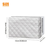 White Quilted Indoor Air Conditioner Cover 21x15x3.5 Inches Adjustable Rustproof Protector