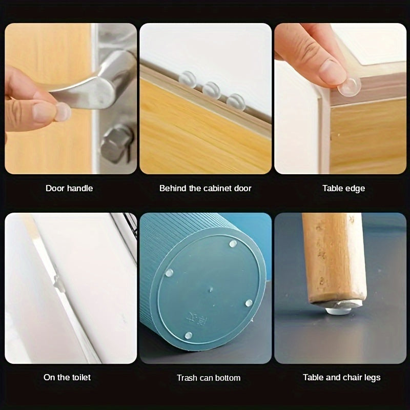 Transparent Rubber Bumper Pack of 100 Surface Protection for Furniture and Electronics