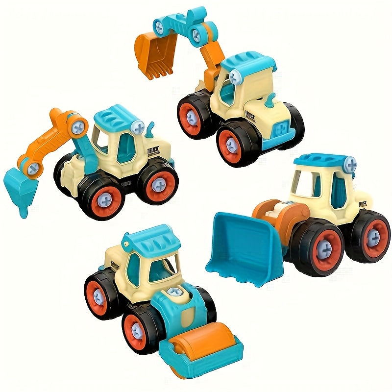 Educational Building Toy Kit for Ages 3-6 with Detachable Excavator and Screwdriver