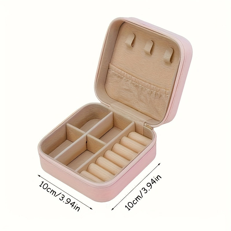 Mini Portable Jewelry Storage Box for Travel and Organization
