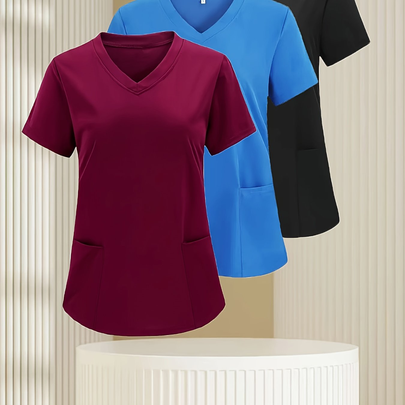 Женские футболки больших размеров casual - короткие рукава с двойным карманом