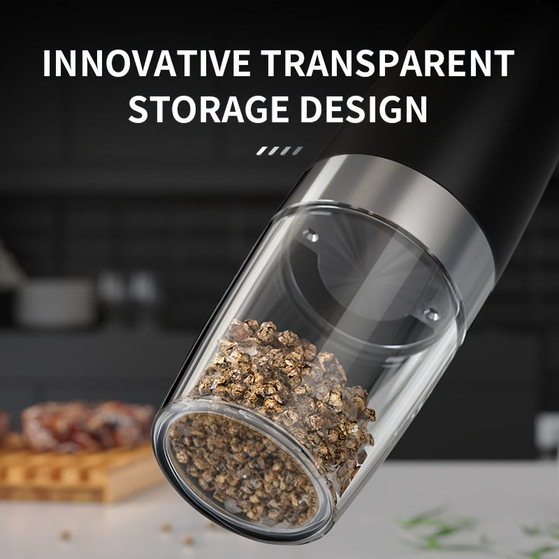 LED chirog'i bilan elektr tuz va murch maydalagich Avtomatik murch maydalagich