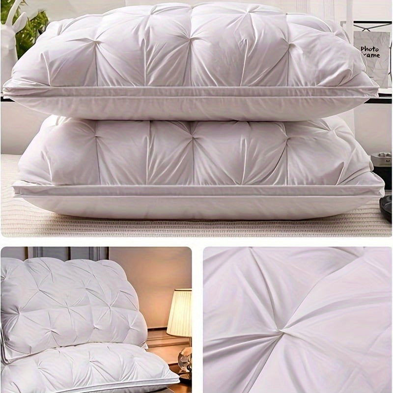 Set of 2 3D Bread Feather Neck Pillows for Adults for Sleeping at Home or Hotels