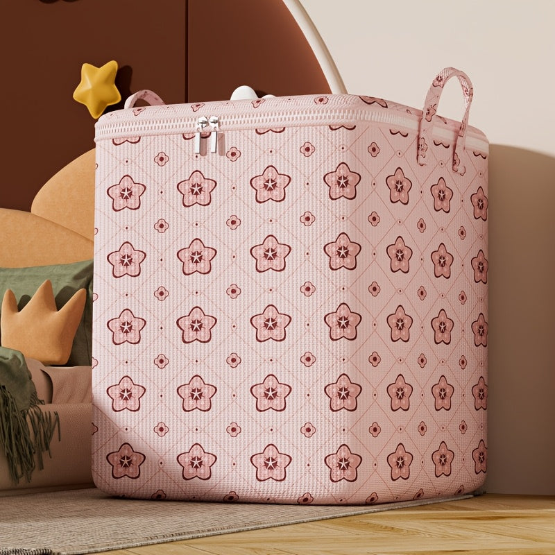 Under-Bed Storage Organizer Waterproof Fabric Boho Style Spacious Quilts Clothing Space Saver