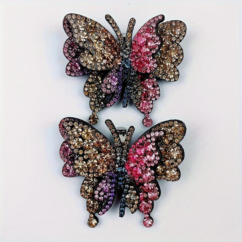 2Pcs Kids Girls Colorful Bow Shoe Clips Detachable Double Layer Accessories