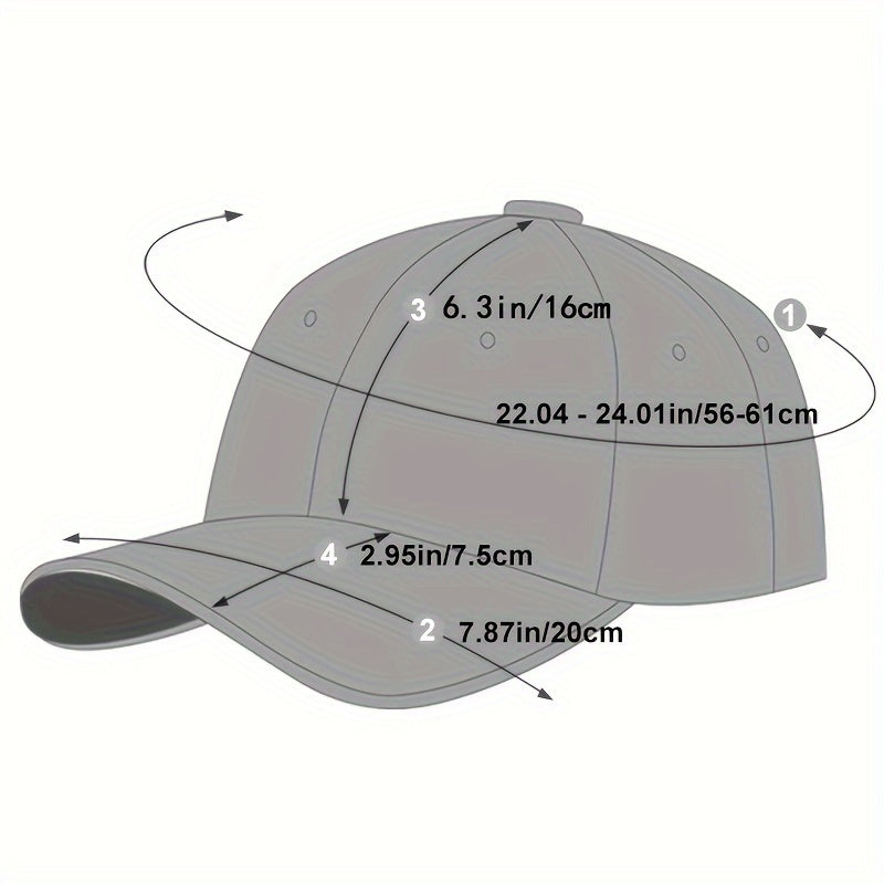 Women's Adjustable Embroidered Baseball Cap Sunshade for Spring and Autumn