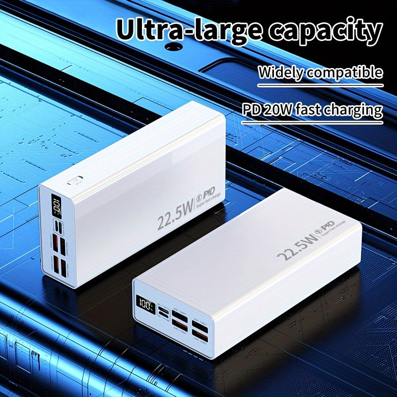 Large Capacity Power Bank 30000mAh Fast Charging USB Type-C Portable Emergency Backup