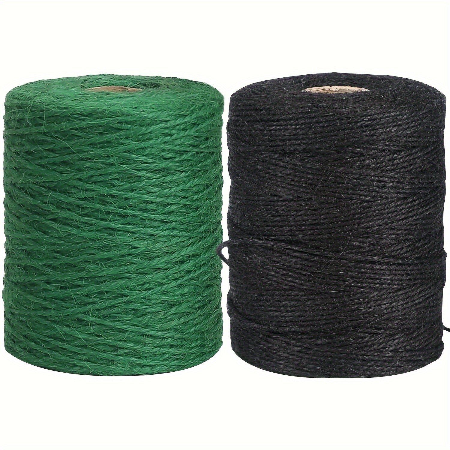 Cuerda de yute natural para jardín, 2 rollos, 99.97 m, marrón, para jardinería, manualidades, embalaje