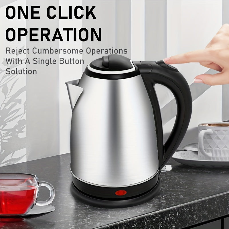 1.8L Electric Kettle BPA-Free 1500W Rapid Boil Black Stainless Steel