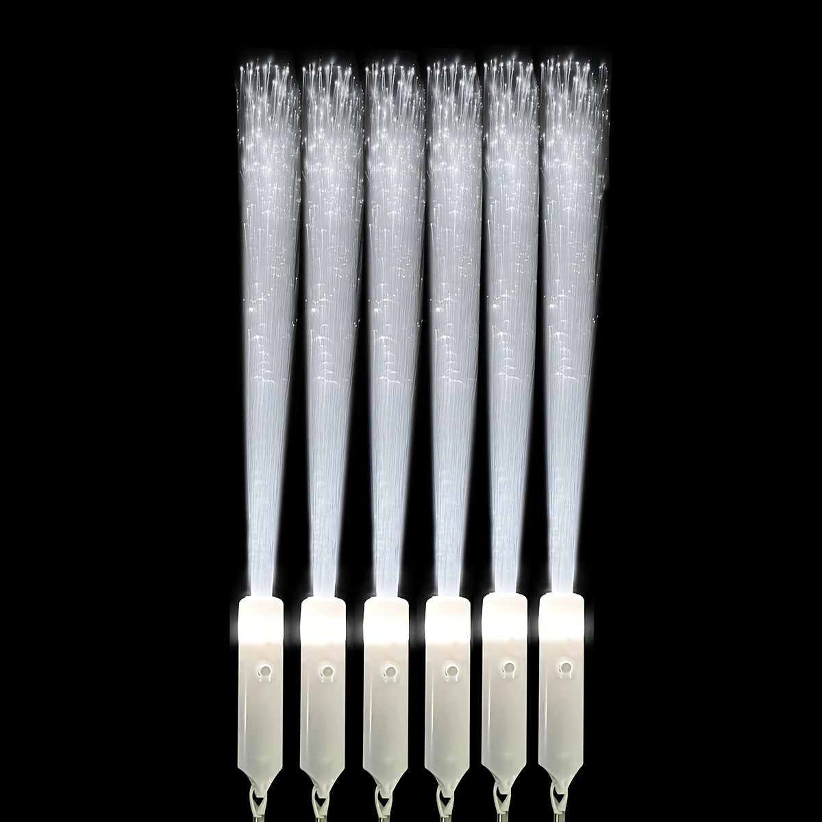 Konsert partiyalari uchun rangli tutqichli oq LED chaqnash tolasi. Yorug'lik rangi tasodifiy.