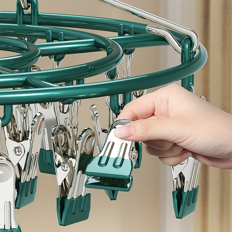 Juego de pinzas de ropa de acero inoxidable para secar calcetines, ropa interior, zapatos, multi-clip