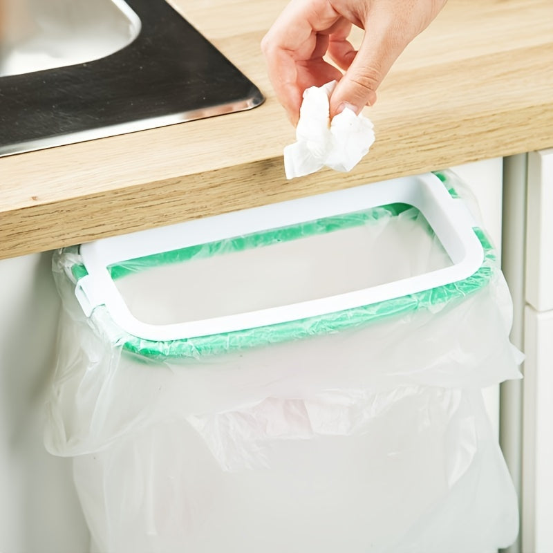 Kitchen Garbage Bag Holder Wall Mount Space-Saving Cabinet Door Organizer