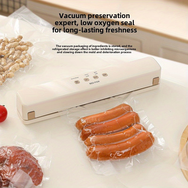 USB зарядка билан жиҳозланган кичик ўтказмайдиган вакуумли герметиклаштирувчи, овқатни сақлаш учун идеал.