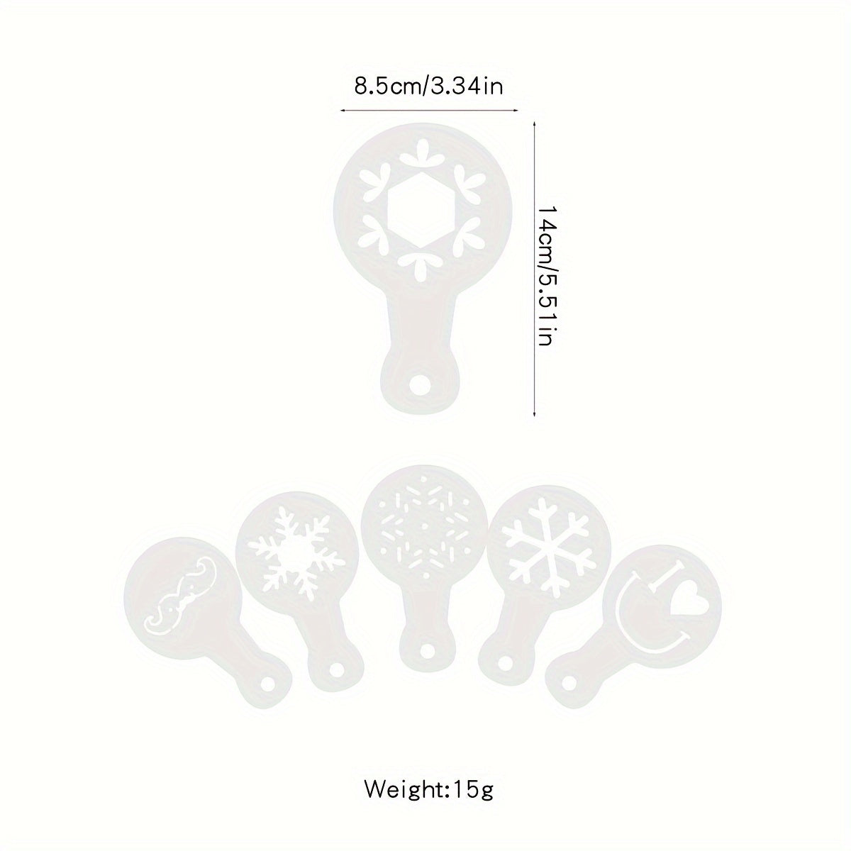 Set of 16 Coffee Latte Molds for Frothy Beverages at Home