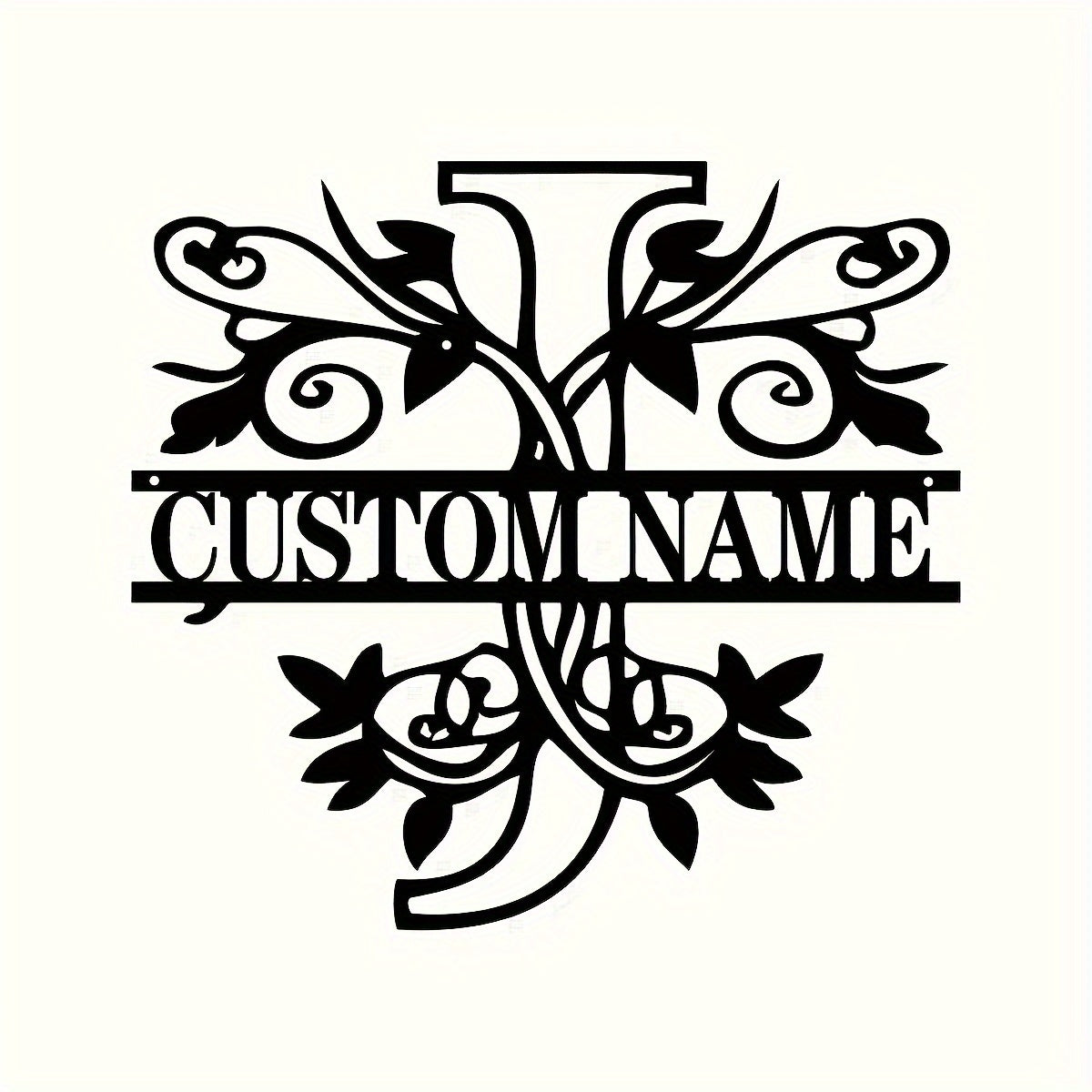 Shaxsiylashtirilgan Metall Devor San'ati - Bo'lingan Lala Monogram Dizayni - Moslashtiriladigan Temir Oila Ismi Belgisi, Uyga Ko'chish, Rojdestvo, Thanksgiving, Bitiruv va 4-Iyul Sovg'alari uchun Mukammal