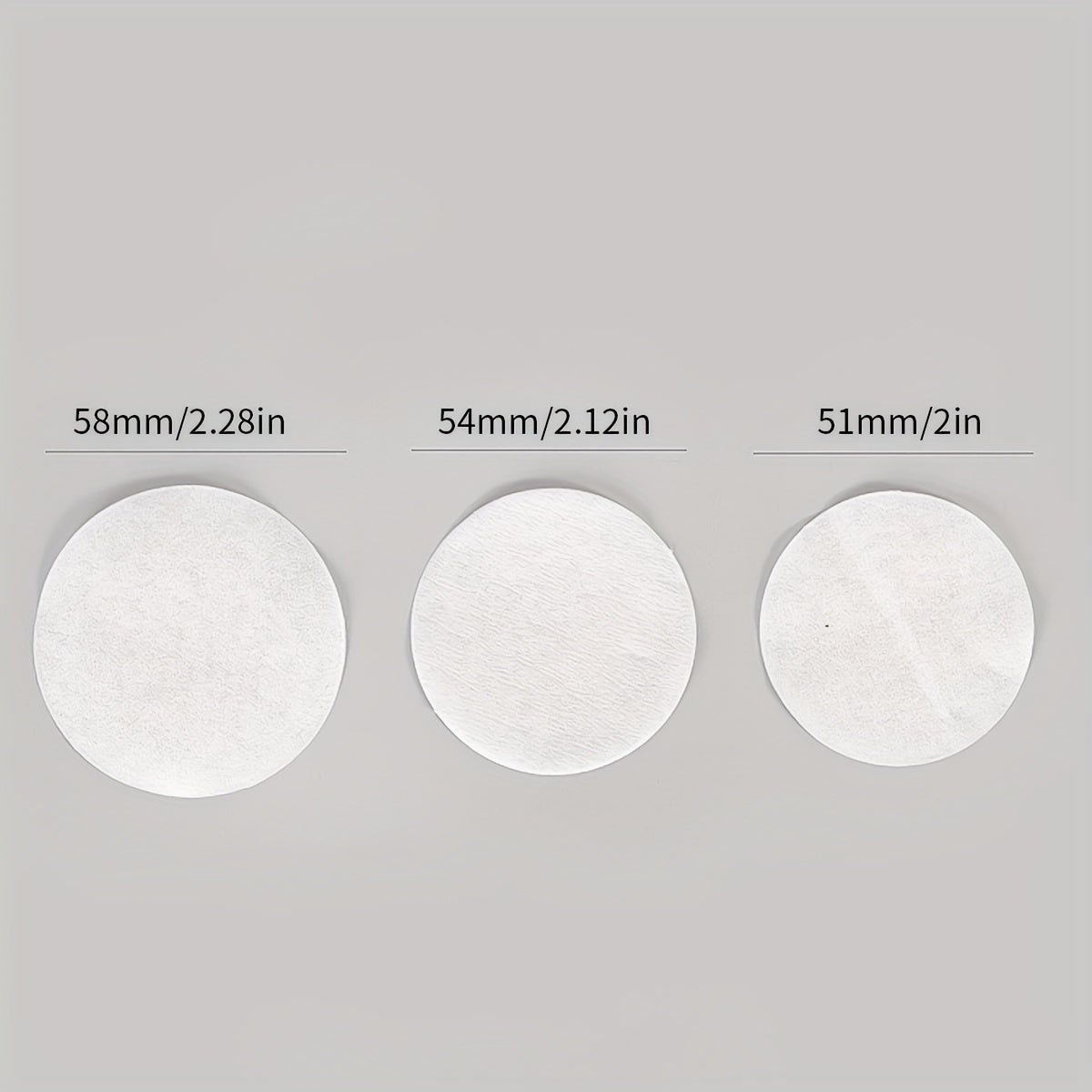 Coffee Paper Filters 100 Pack for Espresso Machines 51/53/58mm Basket