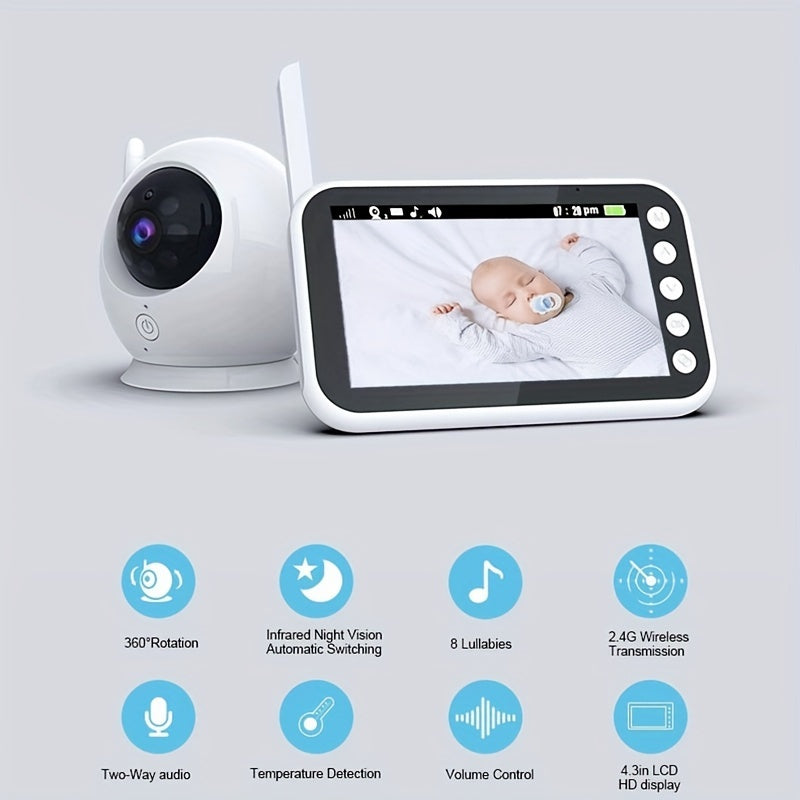 Indoor Security Camera with Infrared Night Vision Two-Way Audio 720P HD Rechargeable Battery