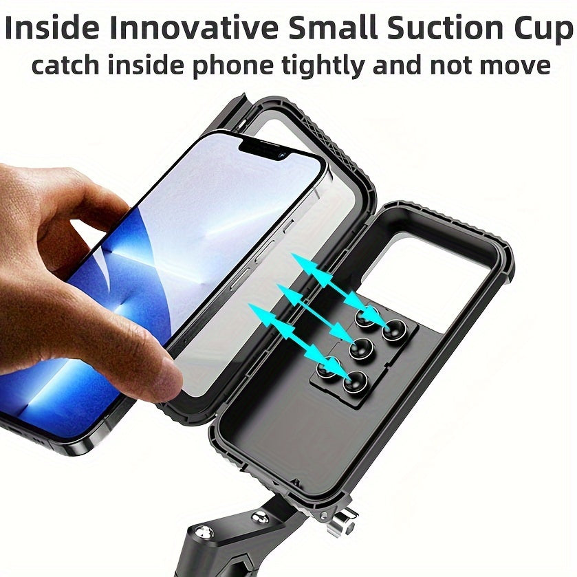 Waterproof Motorcycle Phone Holder with 360° Swivel Adjustable Fit for Bikes