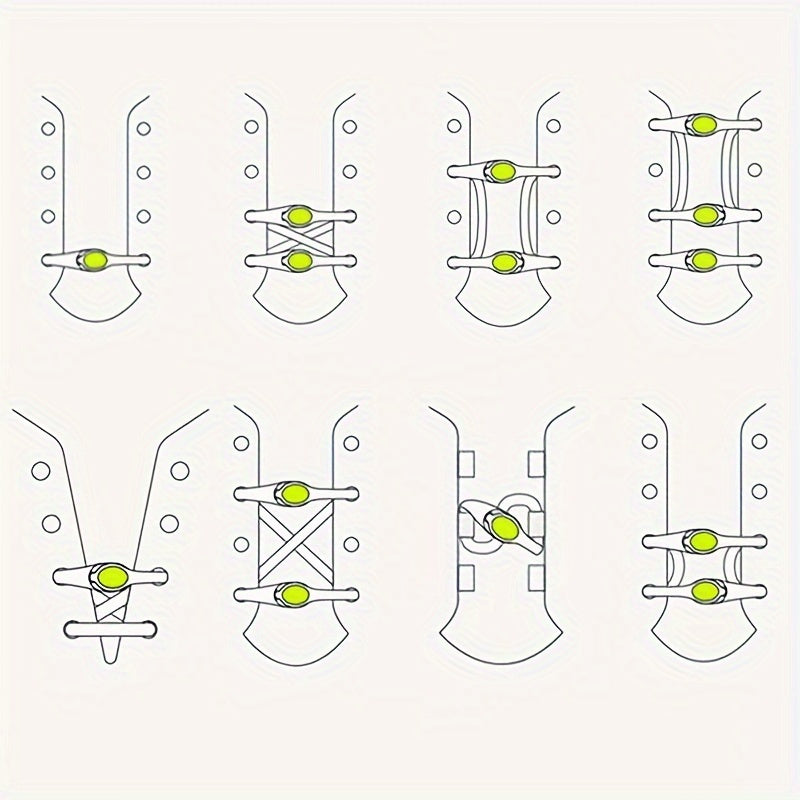 24 Pcs Silicone No-Tie Shoe Laces Elastic Sports Shoe Laces Durable Color