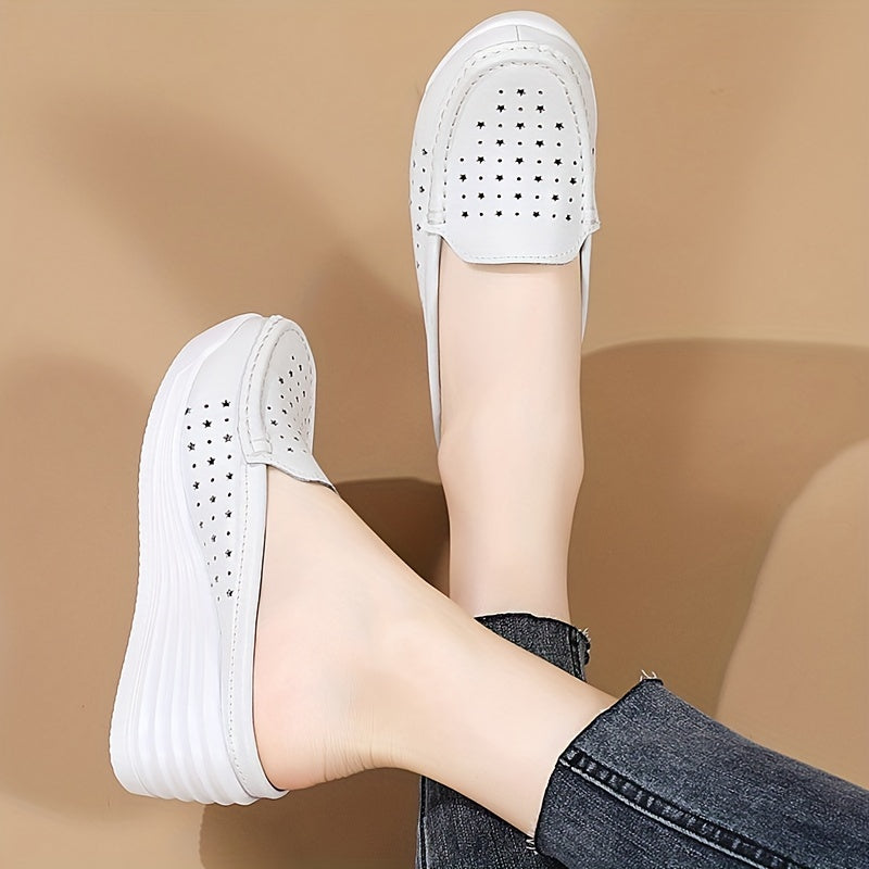 Women's Casual Thick-Soled Outdoor Shoes Comfortable Sneakers Black Size 7